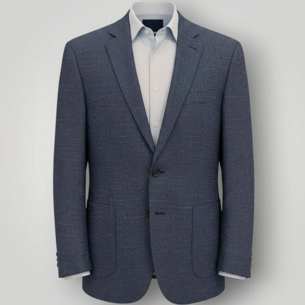 JOSEPH ABBOUD Mens Blazer Sport Coat Two Button Jacket 50R Wool Blend Navy